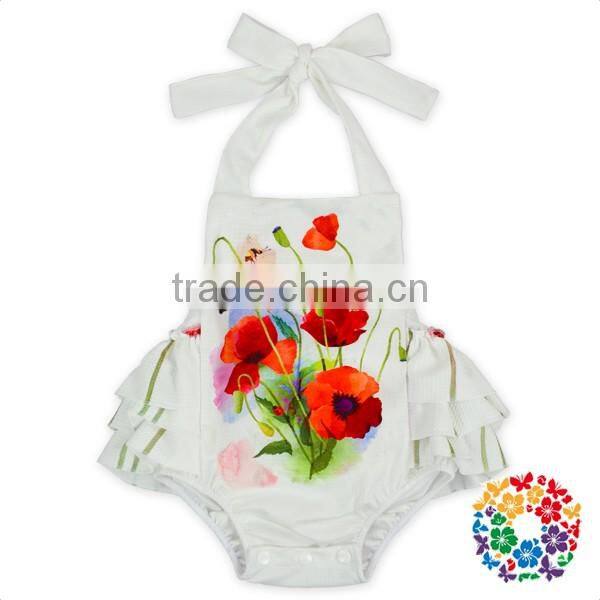 Infant And Toddler Boutique Plain Blank Baby Rompers OEM Pattern Service Summer Onesie Baby