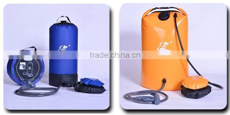 TPU material camping and outdoor sport solar pressure shower bag manufacturer in Zhejiang Hangzhou