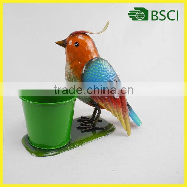 metal garden frog planter for home and garden