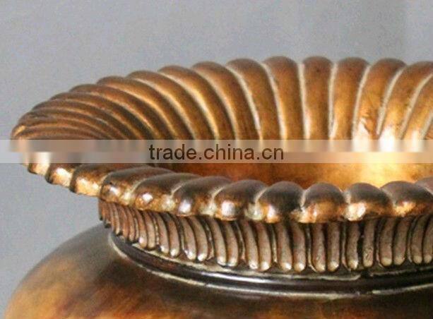 Made in China hand carved polyresin antique fruit bowl