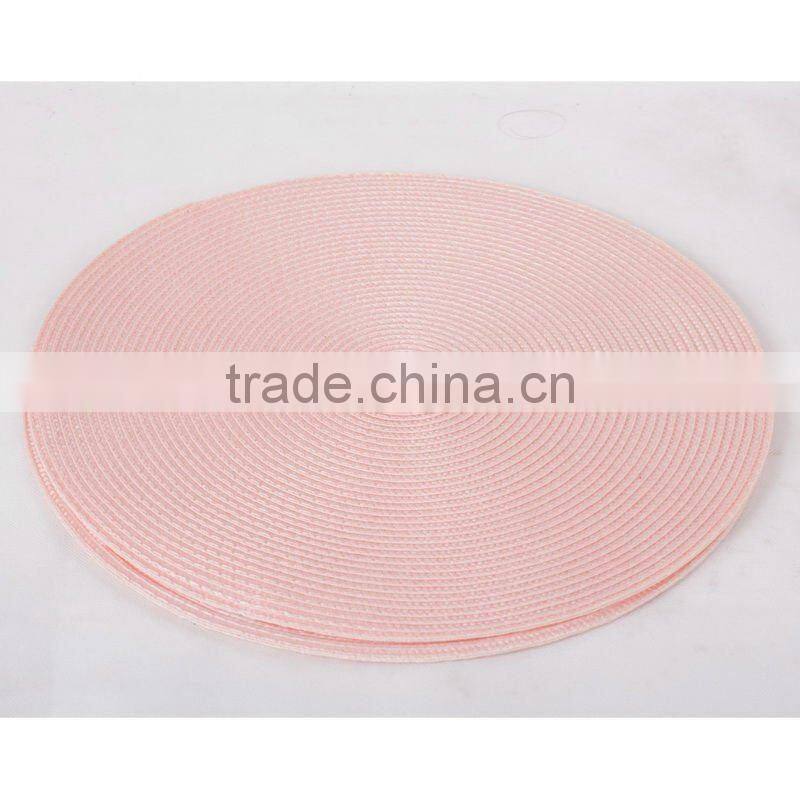 woven table mats/Round PP tablemats/placemat, pink color