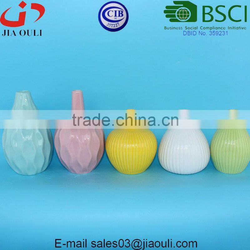 Hot product home decor glazed grey Pineapple shaped Ceramic Vase