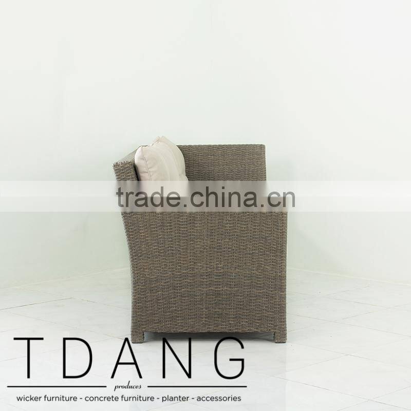 Salinas Wicker Right Hand Sofa 3 seats - Weather Resistant Outdoor Wicker Love Seat