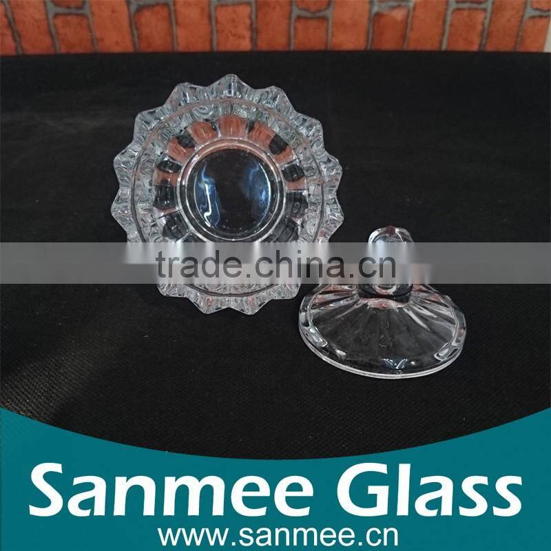 Latest Design Mini Crystal Sugar Bowl with Glass Lid