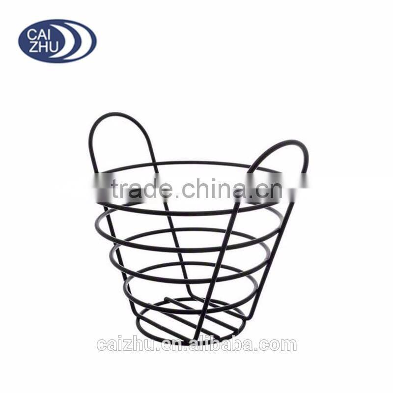 Chinese Metalcraft Round Rustic Wire Storage Basket For Displaying And Serving Anything From Fruit To Bread