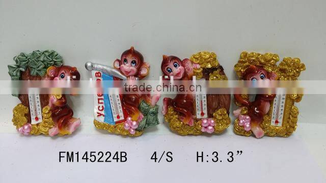 Resin 2016 Newest Russian Monkey Shape Fridge Magnet