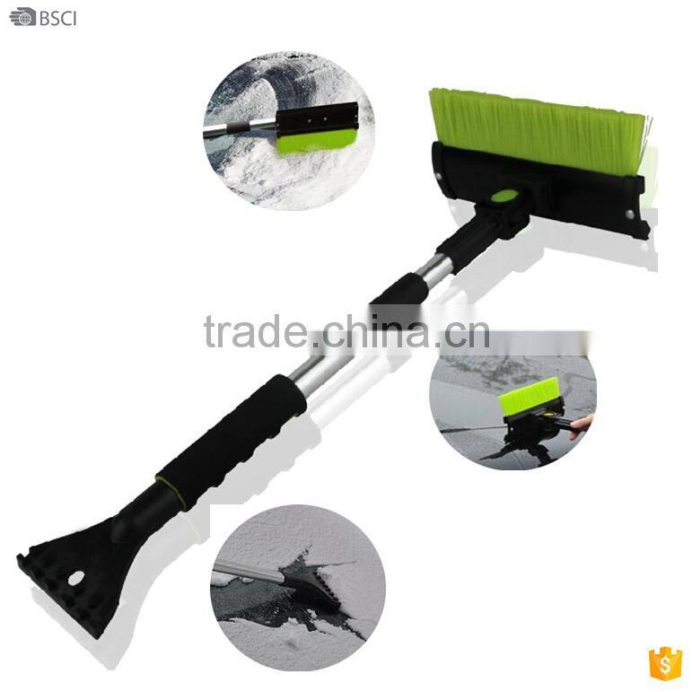 orange power snow brushes for cars;snow sweeper with ABS scraper