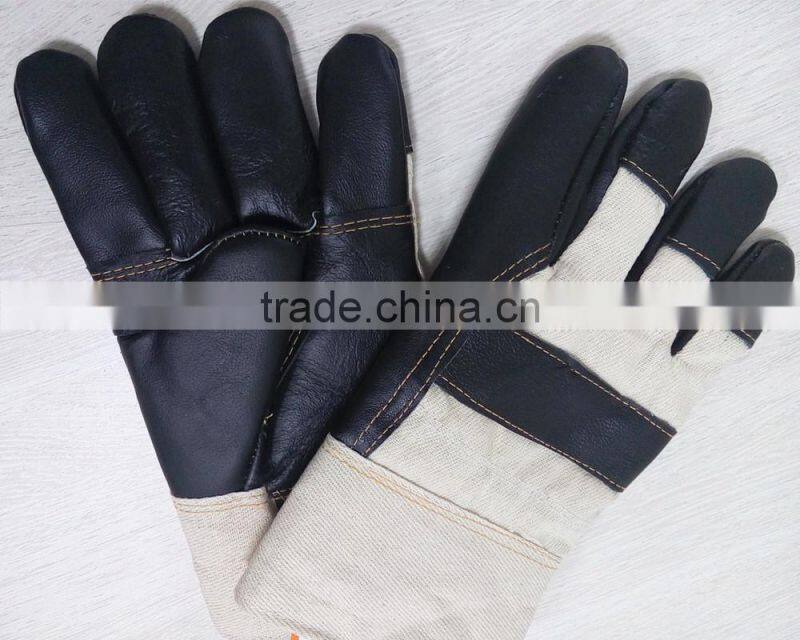 DDSAFETY Hot Sale Furniture Leather Work Gloves Brown Furniture Gloves