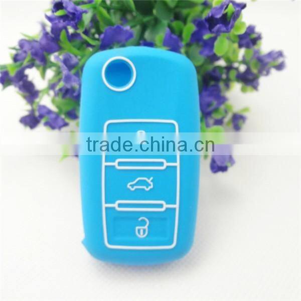 Silicone remote key covers For Volkswagen 3+1 buttons, for passat,magotan keys with white line