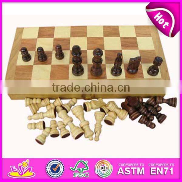 2015 High quality wooden chess set,portable and foldable wooden chess set with chessman,chess set made of solid wood W11A009