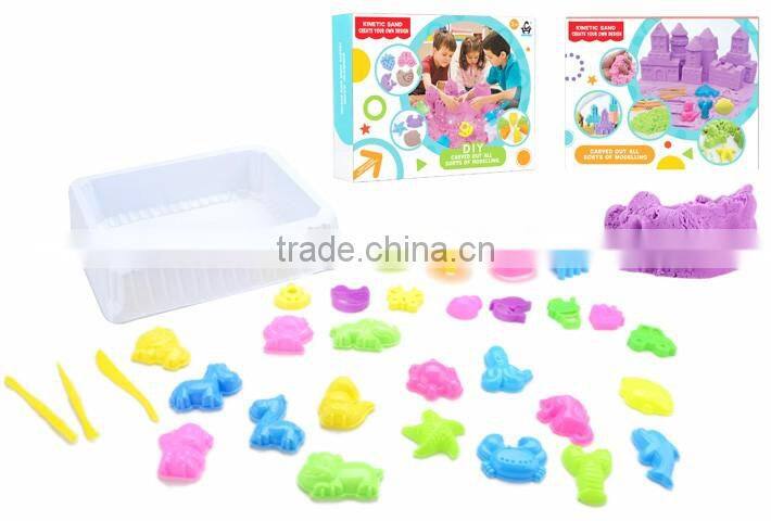 Preschool magic sand for kid with model making tools