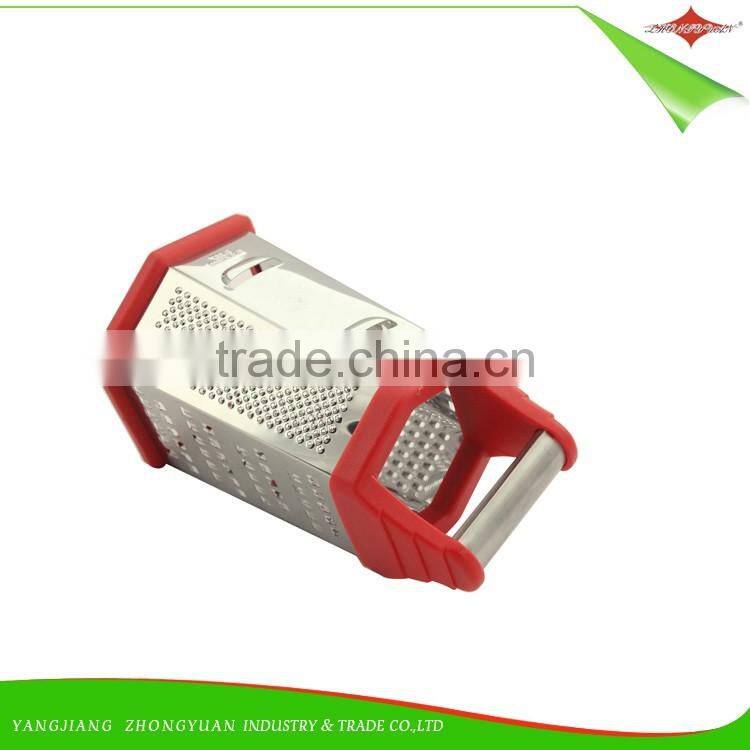 ZY-N5040 kitchen stainless steel multi 6 side cheese carrot grater slicer set with container