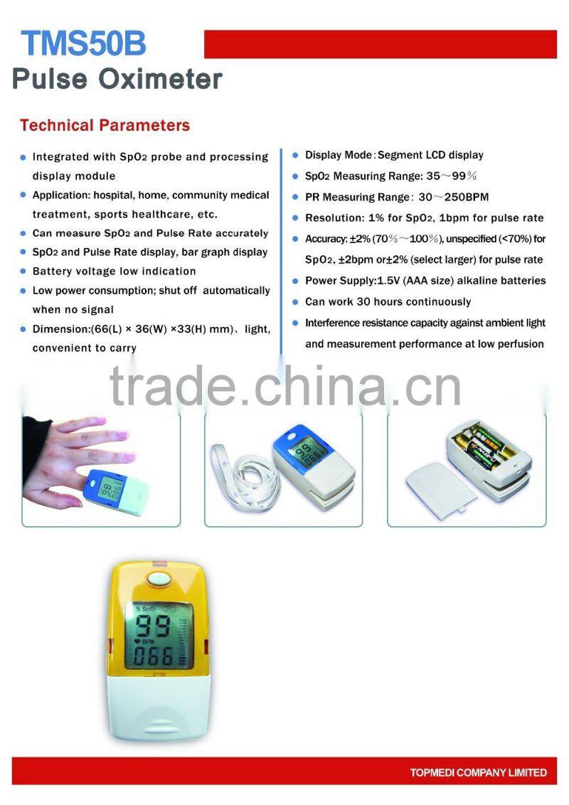 TOPMEDI finger pulse oximeter TMS50B