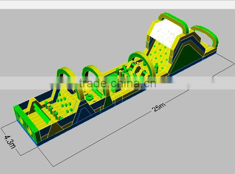 New design adult inflatable obstacle course with factory lower price