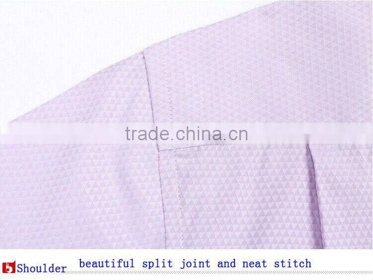 Mens short sleeve solid color jacquard weave dress shirts