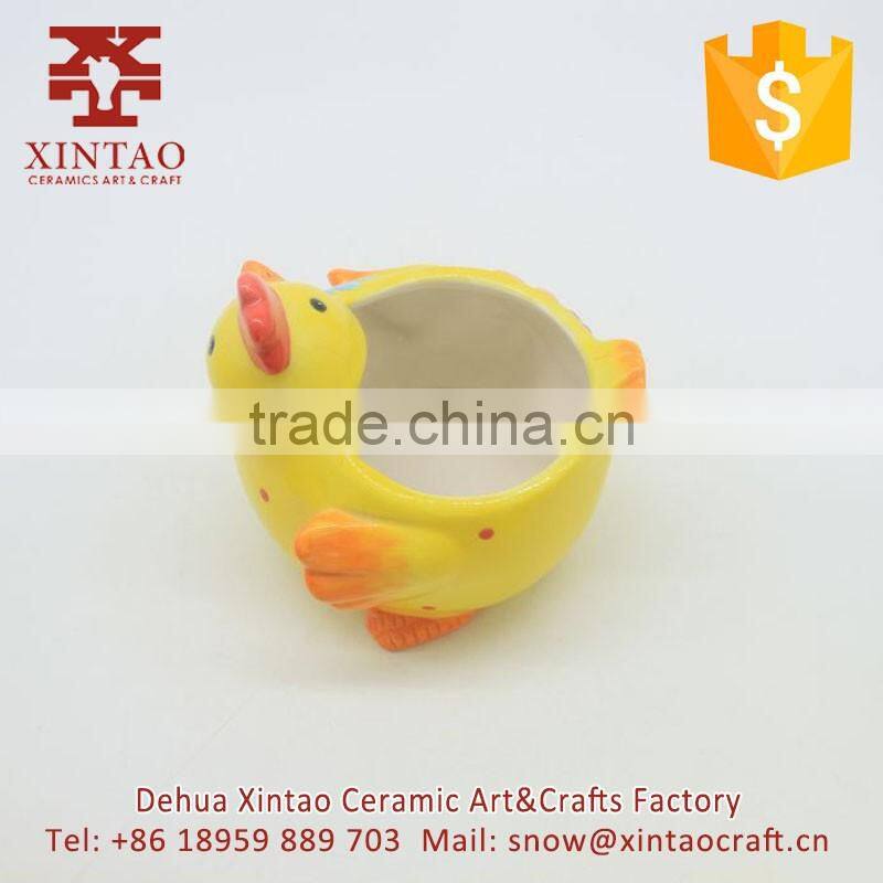 cartoon cock shape ceramic morden dinner plate, china factory supply kids bowl