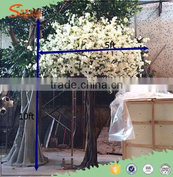 2016 hot style decoration wedding White Artificial Cherry Blossom Tree for sale