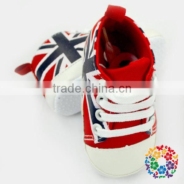 2015 Wholesale Toddler Baby Boy Girl Union Jack Printed Soft Baby Shoes Lovely Cheap Prewalker Baby Shoe Size 0-12