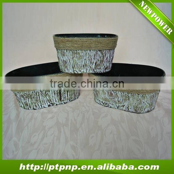 Tree design iron garden flower pot