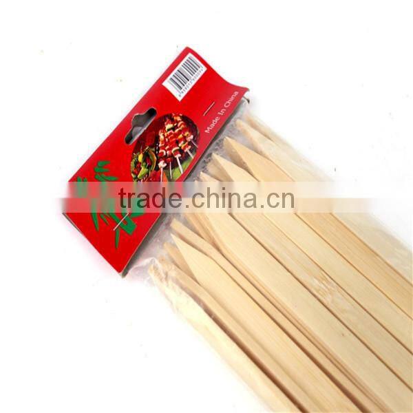 Whosale direct from China flat bamboo skewer 40 cm for bbq