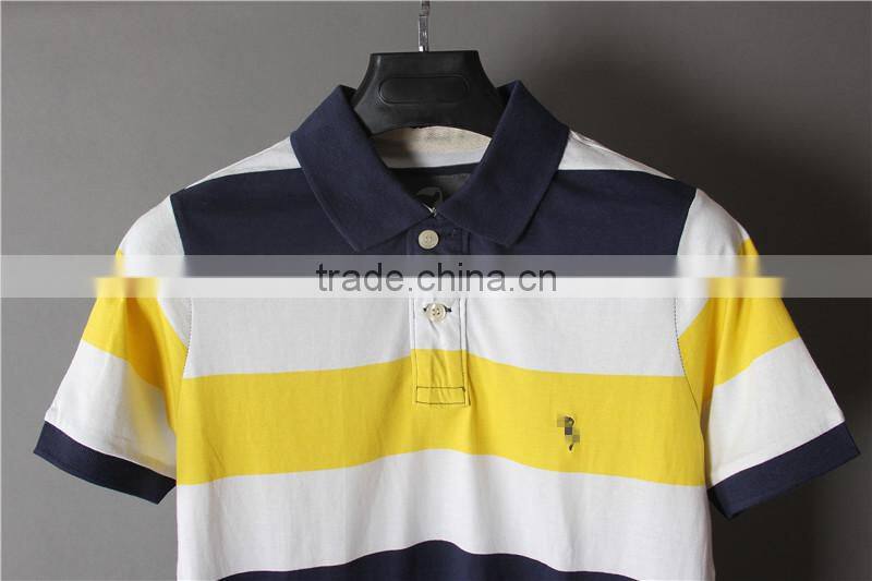 T Shirt Cotton Yarn Dyed Shirt , Polo Shirts Customized Logo ,Short Sleeve Yarn Dye Polo Shirt
