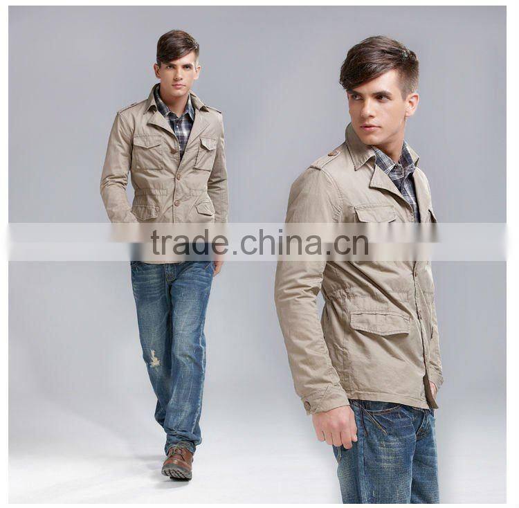 2014 new made in china STOCK cotton fabric jacket
