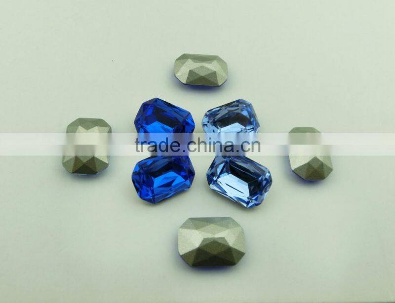 Octagon Facetted Cut Crystal Blue Fancy Stone;Whoesale gemstone