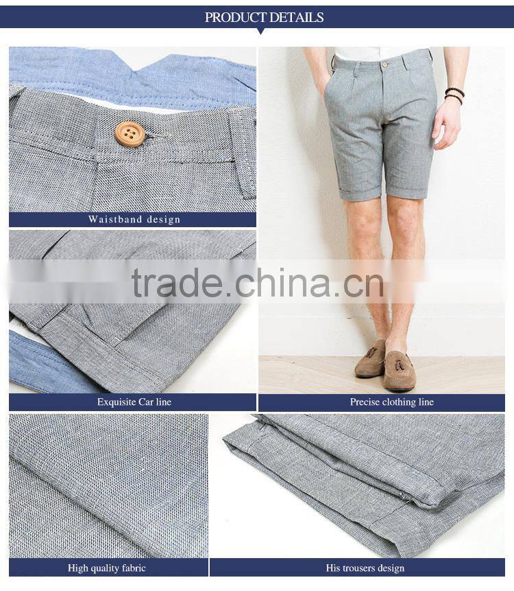 In summer men's shorts trend of Korean leisure five pants male slim all-match thin linen trousers customized order