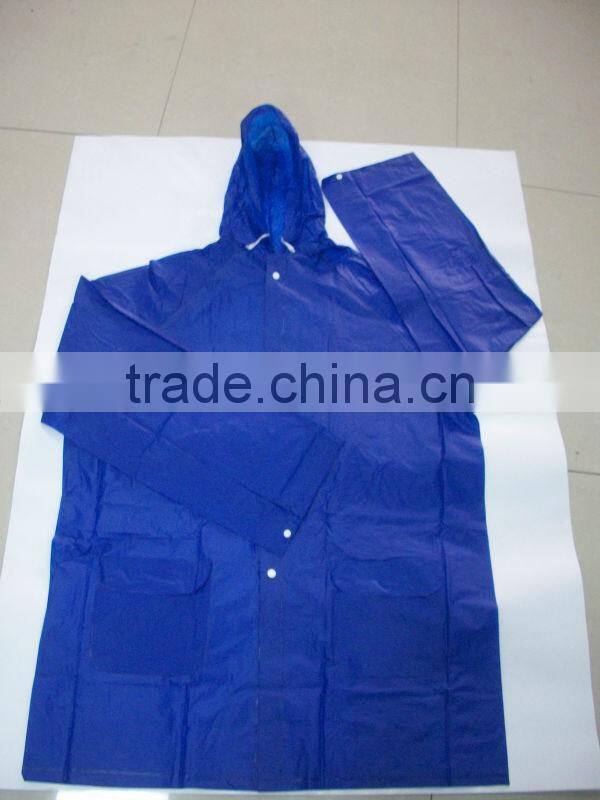 ADULT EMBOSSED/PLAIN PVC WATERPROOF JACKET LIGHT WEIGHT RAIN JACKET