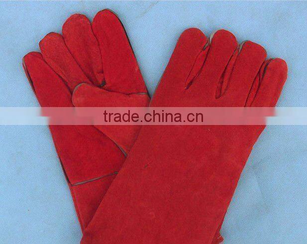 westem cow leather working safety gloves good manufacture