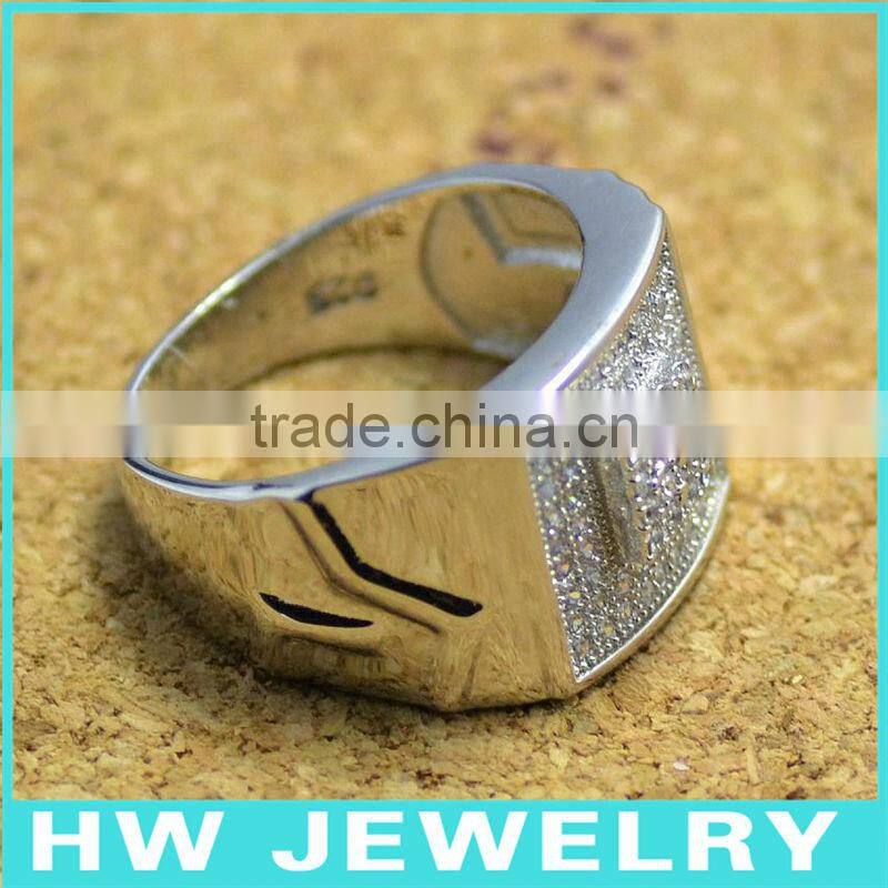 copper or brass micro pave CZ ring made in Chinese jewelry factory
