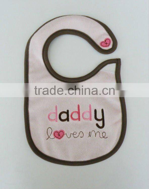 baby clothes cute emobroidered waterproof bibs for baby