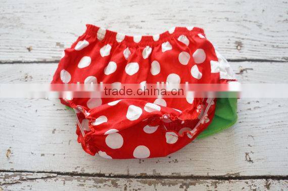 2014Wholesale baby cotton clothes red and white polka dot diaper cover christmas diaper cover