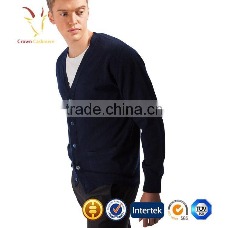 V Neck Knitted Men Cardigan Sweaters