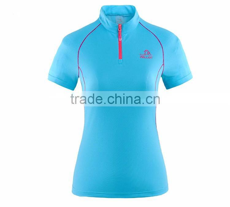 2017 Summer High Quality Women Stand Collar T-shirt