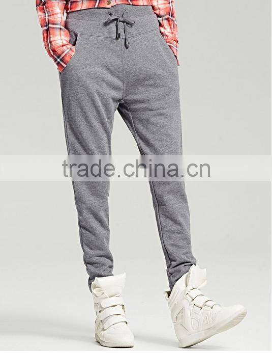 Dark grey fashion leisure trousers