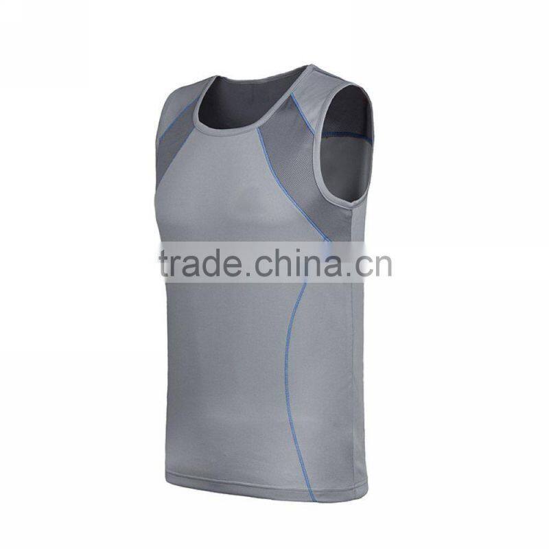 Bike man cool grey high quality dry fit custom plain mens tank top