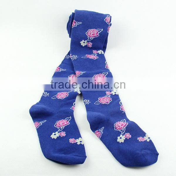 Custom school girl tights pantyhose with nice flowers