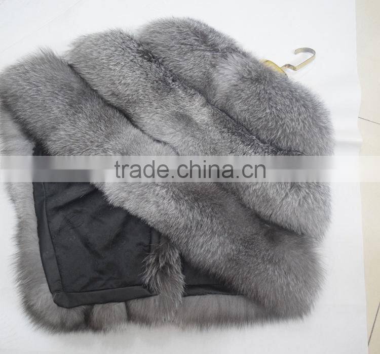 high-grade winer women fur coat real Sliver FOX fur wrap