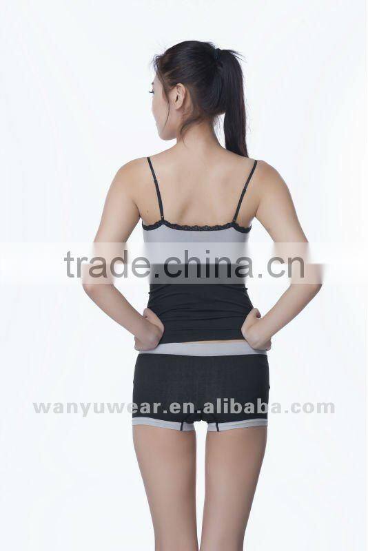 yarn-dyed seamless lady bra & panty set