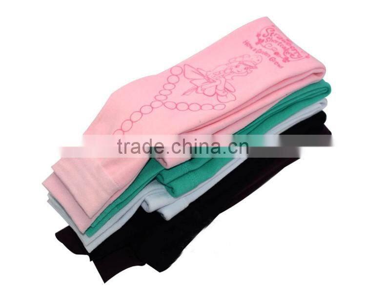 Plain color printed kids cotton dance tights