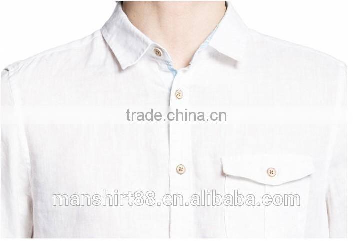 2016 fashion men's 100% hemp shirt