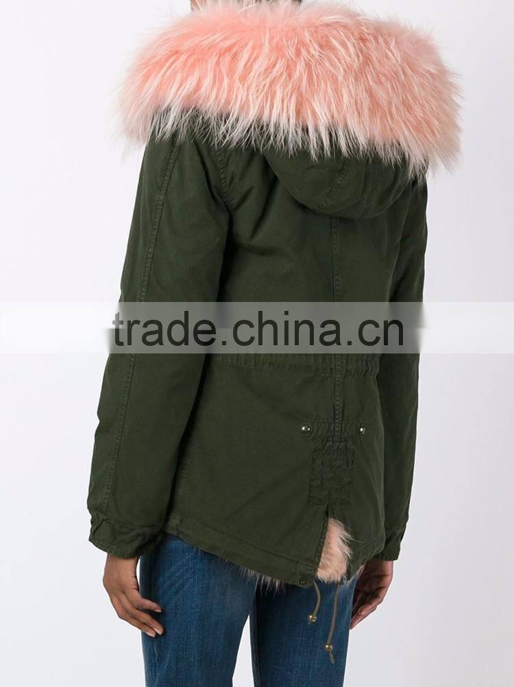 Shandao OEM new fashion slim fit custom winter long sleeve faux fur coat