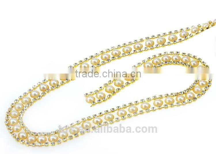 High Quality Cup Chain Pearl&Rhinestone Trimming for Dresses