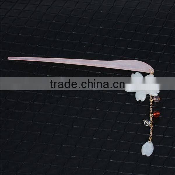 New Fashion Pink White & Red Flower 13.8cm Resin Wedding Hairpins