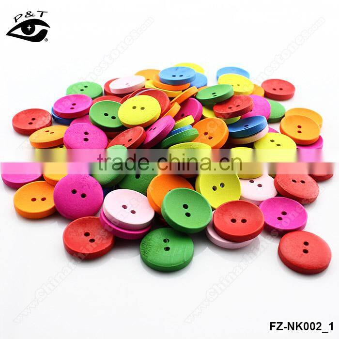 18MM Round Buttons Wood Buttons For Clothing Craft Decorations