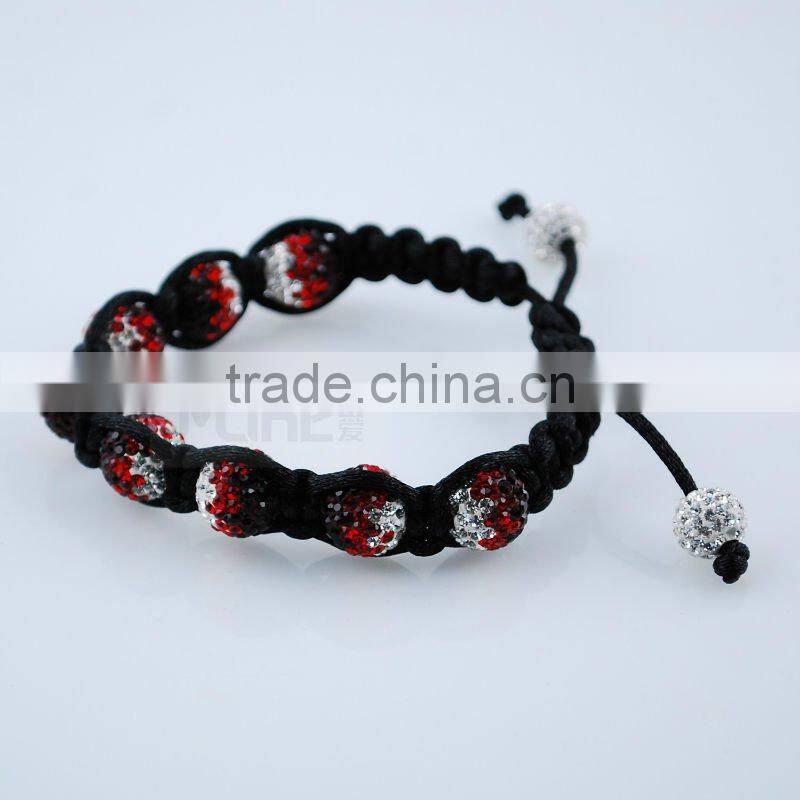 Czech Rhinestone Shamballa bracelet