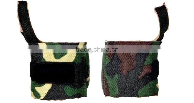 Custom Camo Printed Crossfit Fitness Wrist Wraps with Customized logo