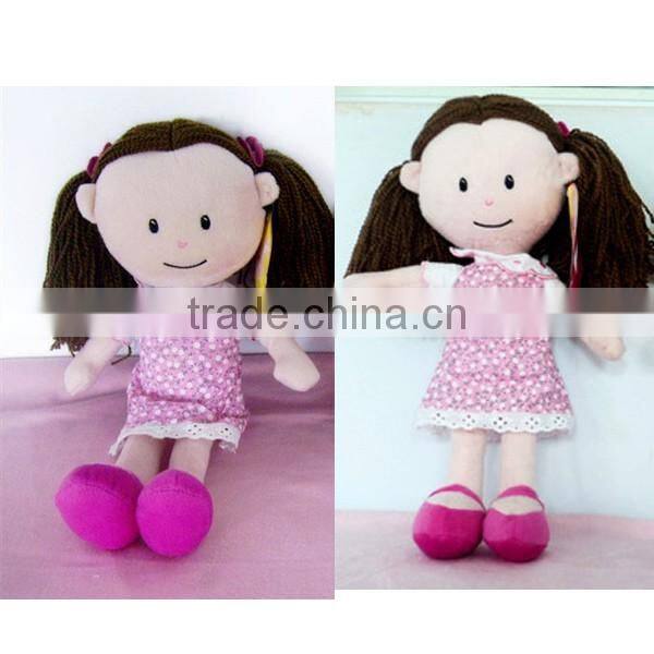 China supplier Custom design kids toy stuffed toy plush girl plush doll