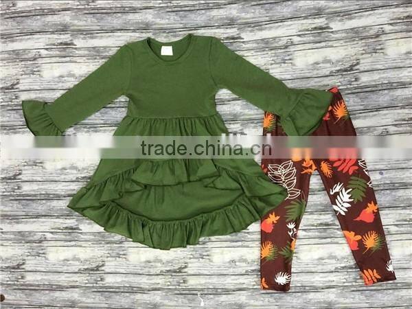 Lazy Girls Easter New Bunny Set Children Boutique Clothing Green Pastel Outfits Baby Clothes